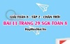 Bài 11 trang 29 Toán 8 Tập 2 Chân trời sáng tạo: Hàm Số & Giá Trị Hàm Số